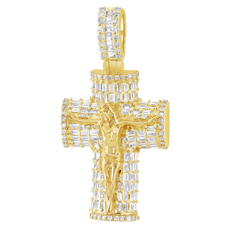 Religious Round Baguette Cut Diamond Jesus... 407210