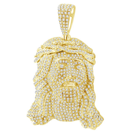 Iced Out 14K Gold Diamond Pendant for Men ... 407217