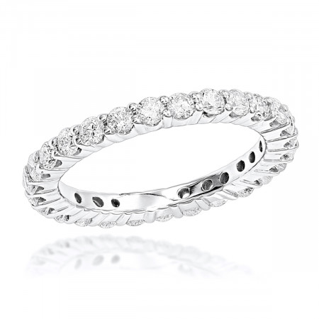 Thin 14K Gold Round Diamond Eternity Band ... 006861