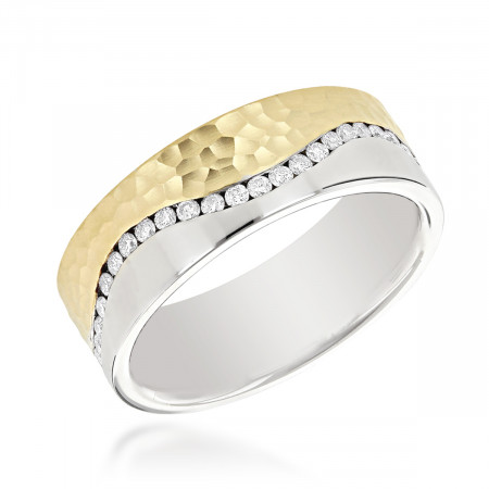 14K Gold Two Tone Men's Diamond Eternity B... 000313