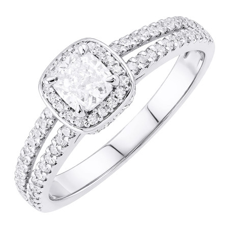 14K Gold Unique Diamond Engagement Ring 0.99ct 005673