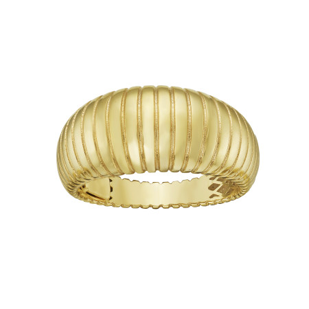 Unisex Yellow 14K Graduated Tubogas Ring HD5040