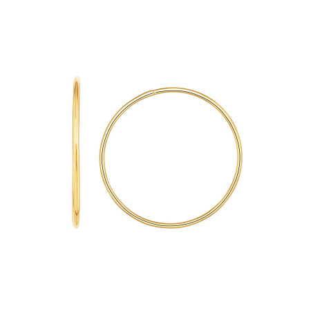 14k Yellow Gold Women's Endless Hoops Earrings (front view) HD5191