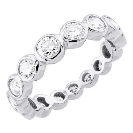 18K Gold Diamond Eternity Band 2.09ct 013035