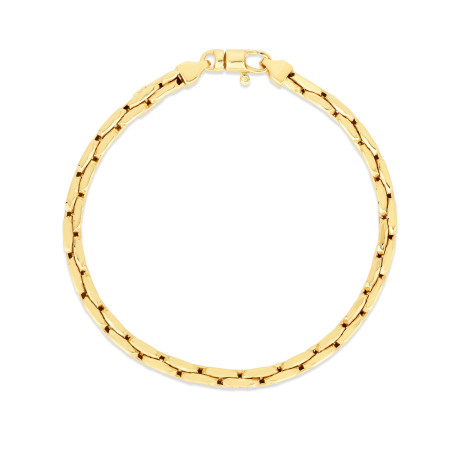 4.5mm Compressed Cable Link Bracelet for Men & Women | 14K Yellow Gold | Lobster Clasp in Yellow color  HD5144