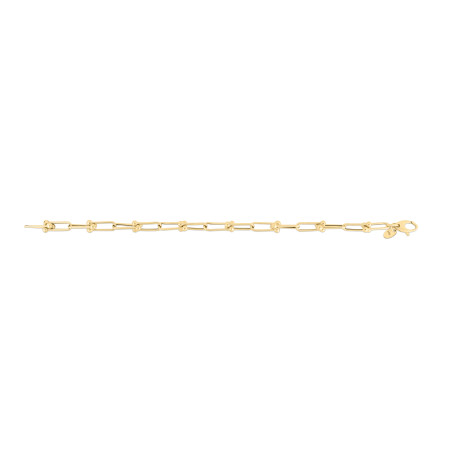 5.9mm Jax Link Chain Bracelet for Men & Women | 14K Yellow Gold | Lobster Clasp HD5138