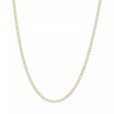 Women's 14K Yellow Gold Lab Grown Diamond Tennis Chain Necklace HD00114/14YEBM