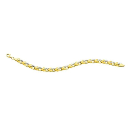 8mm Reversible Bracelet for Women | 14K Two tone Gold | Lobster Clasp HD5167