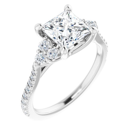 Adalynn 1.5 Carat Square Diamond French-Set Engagement Ring ST107DNS