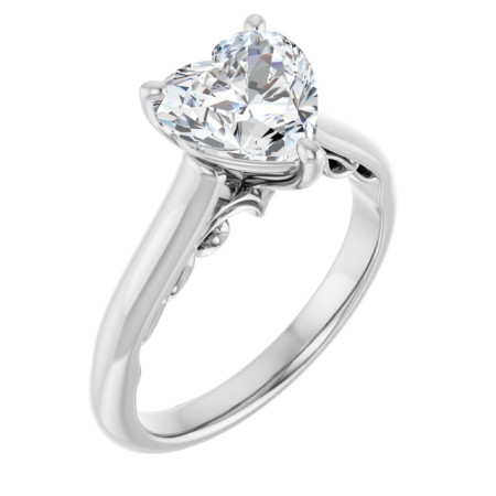Addison 2 Carat Heart Diamond Sculptural Engagement Ring ST079DNH