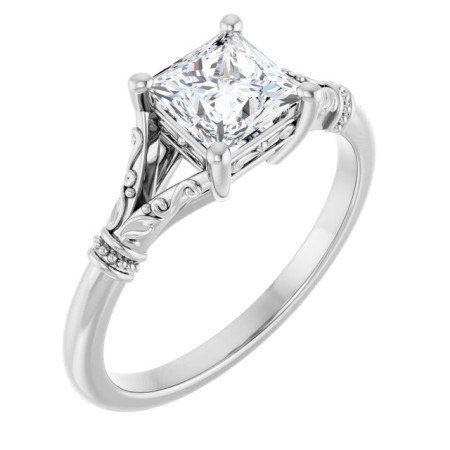 Alana 1 Carat Square Diamond Split Shank Engagement Ring ST162DNS