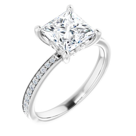 Anastasia Lab Grown Diamond Ring | 1.5 Carat Square Diamond Solitaire Engagement Ring ST127DLS
