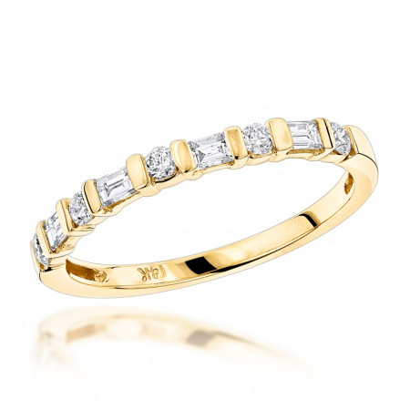 14K Gold Baguette Round Diamond Women's We... 000503