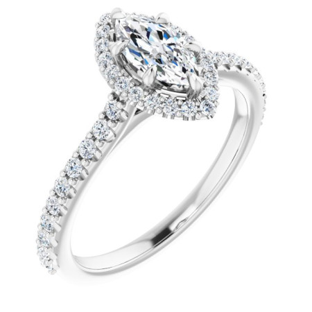 Ariana 0.5 Carat Marquise Diamond Halo-Style Engagement Ring ST062DNM
