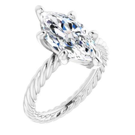 Ariella Lab Grown Diamond Ring | 2 Carat Marquise Diamond Solitaire Engagement Ring ST142DLM