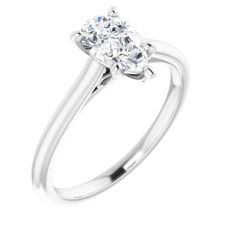 Audrey 1 Carat Pear Diamond Accented Infinity-Inspired Engagement Ring ST046DNP