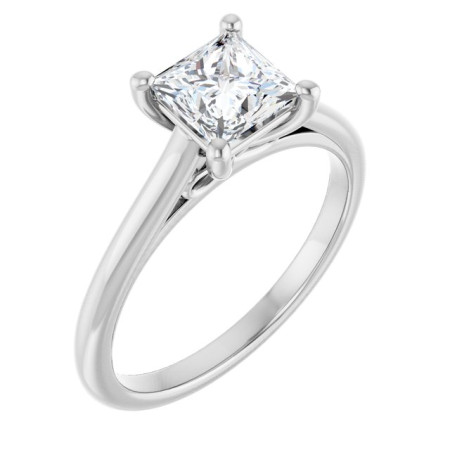 Audrey 1 Carat Square Diamond Accented Infinity-Inspired Engagement Ring ST046DNS