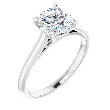 Audrey 1.25 Carat Round Diamond Accented Infinity-Inspired Engagement Ring in White color  ST046DNR