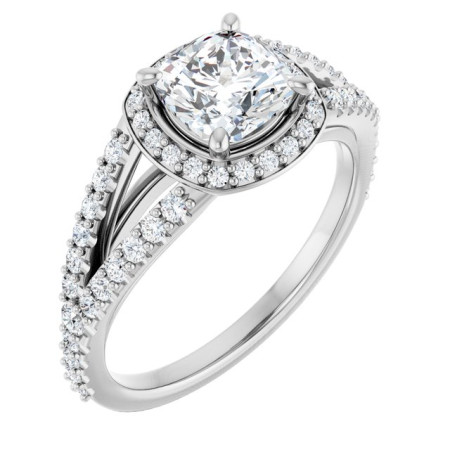 Autumn 1 Carat Cushion Diamond Halo-Style Engagement Ring ST049DNC