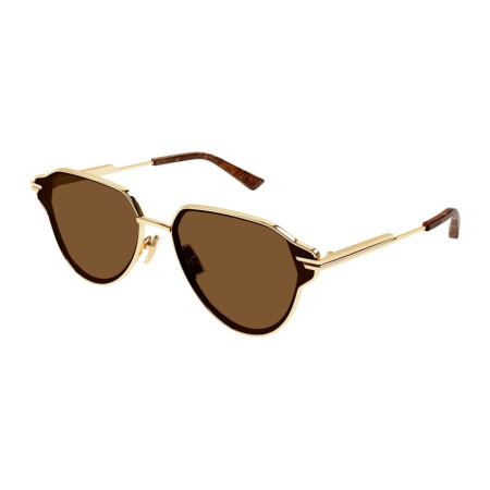 Bottega Veneta Men's Designer Square Sunglasses BV1271S002 Brown Lenses M09554