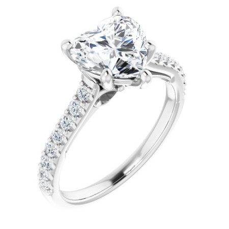 Brielle 2 Carat Heart Diamond Solitaire Engagement Ring ST092DNH