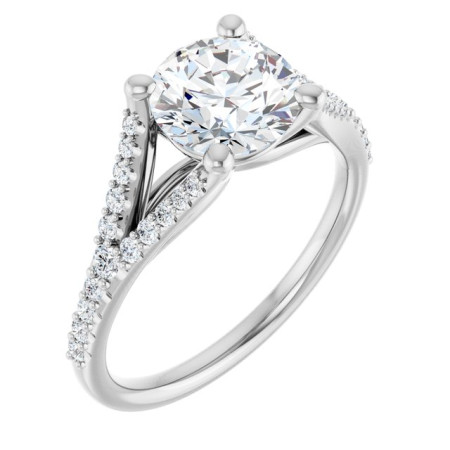 Caroline 1.5 Carat Round Diamond Accented Engagement Ring ST052DNR