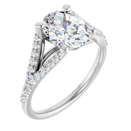 Caroline 2 Carat Oval Diamond Accented Engagement Ring ST052DNO
