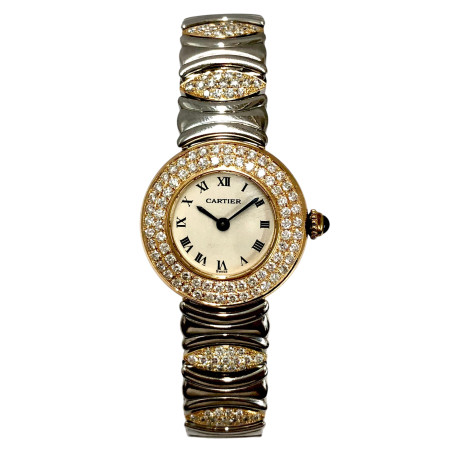 Cartier Colisee 18K Yellow Gold Women's Diamond Watch 24mm 1.59ct S000384