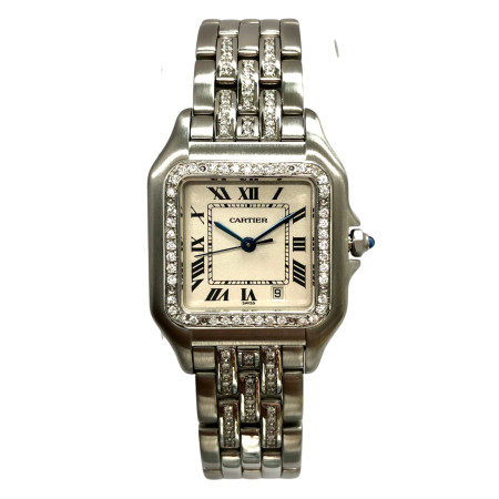 Cartier La Panthere Stainless Steel Women's Diamond Watch