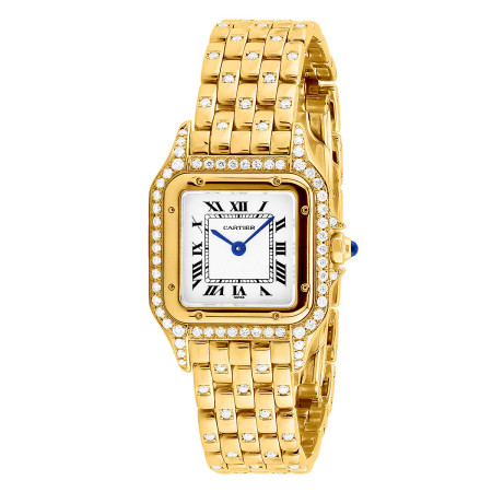 Cartier Panthere 18K Yellow Gold Women's Watch 23mm 1.5ct S000277