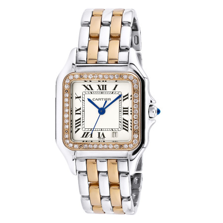 Cartier Panthere Women's 18K Gold Diamond Watch 23mm Swiss-Quartz