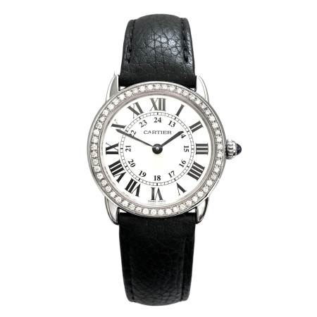 時計 CARTIER RONDE SOLO 29MM QTZ Ronde Solo de Cartier 29mm Steel & Leather Women's Watch