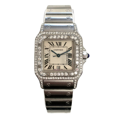 Cartier Santos Galbee 18K Gold and Stainless Steel Women's