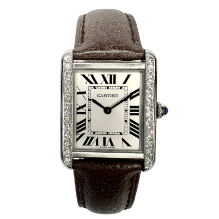 Cartier Tank Solo Women's Diamond Watch | 24mm | Quartz | 0.62ct s00774