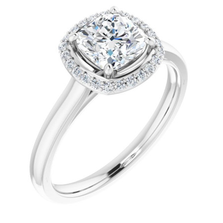 Catherine 1 Carat Cushion Diamond Halo-Style Engagement Ring ST235DNC