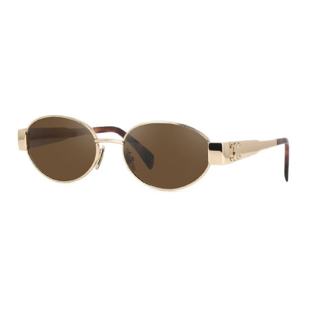 Celine Women's Designer Oval Sunglasses CL40235U28E Brown Lenses M13615