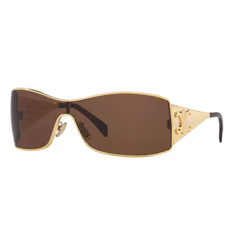 Celine Women's Designer Shield Sunglasses CL40283U30E Brown Lenses M18305