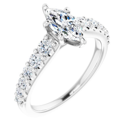 Charlie 0.75 Carat Marquise Diamond Accented Engagement Ring ST098DNM