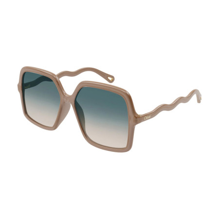 Chloe Women's Designer Square RX-Sunglasses CH0086S003 Green Lenses M14691