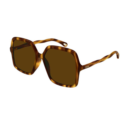 Chloe Women's Designer Square RX-Sunglasses CH0086S005 Brown Lenses M15214