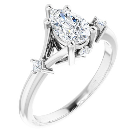 Dahlia 1 Carat Pear Diamond Accented Engagement Ring ST212DNP