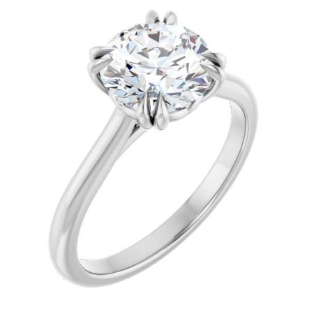 Delaney Lab Grown Diamond Ring | 2 Carat Round Diamond Solitaire Engagement Ring ST190DLR