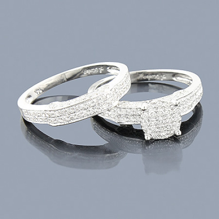 Diamond Engagement Ring Set 0.81ct 14K 890565