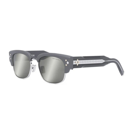 Dior Men's Designer Square RX-Sunglasses CDDIAMONDC1U45A4 Smoke Mirror Lenses M15047