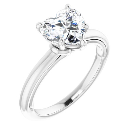 Eden 2 Carat Heart Diamond Solitaire Engagement Ring ST093DNH