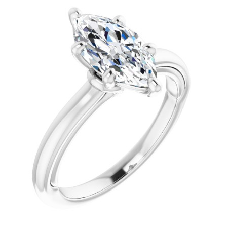 Eden Lab Grown Diamond Ring | 2 Carat Marquise Diamond Solitaire Engagement Ring ST093DLM