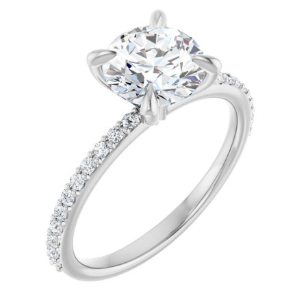 Eliana 1.5 Carat Round Diamond Accented Engagement Ring ST033DNR