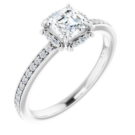 Emma 0.75 Carat Asscher Diamond Halo-Style Engagement Ring ST002DNA