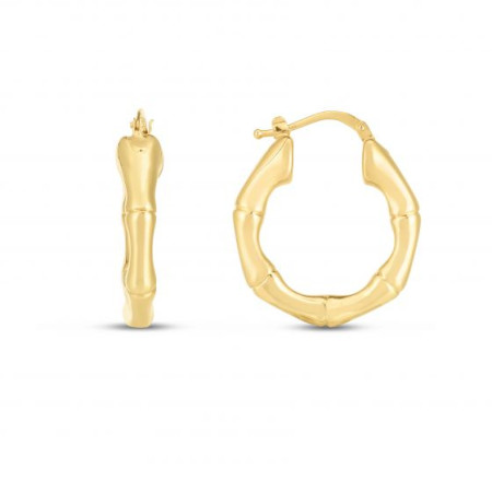14K Yellow Gold-Plated Sterling Silver Hoop Earrings – 5x30mm Shiny Polished Pair