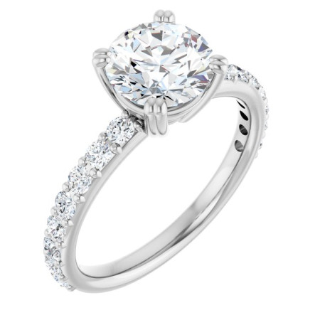 Evelyn 1.5 Carat Round Diamond Accented Engagement Ring ST006DNR
